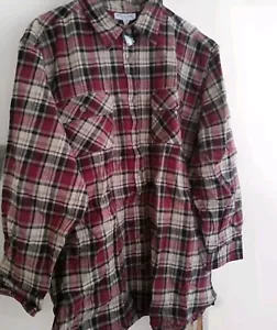 Burry Lane For Men Flannel Shirt Size 2 XL Long Sleeve Red Multicolor - Picture 1 of 7