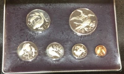 1973 Ilhas Virgens Britânicas 1ª Cunhagem Original-PROVA 6 Caixa de Moedas/CoA-Prata $1 - Imagem 1 de 4