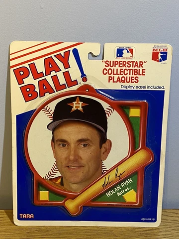 VINTAGE 1989 NOLAN RYAN- PLAY BALL SUPERSTAR COLLECTIBLE PLAQUE-NEW UNOPENED Cover