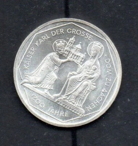 Bund 10 Mark 2000 1200 Jahre Dom zu Aachen Kaiser Karl der Grosse Silbermünze - Bild 1 von 2