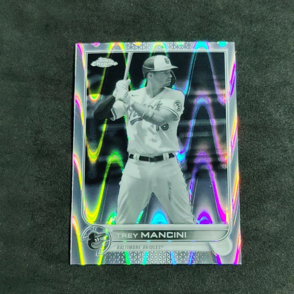 2022 Topps Chrome Sonic Black & White Raywave Trey Mancini Baltimore Orioles - Image 1 of 1