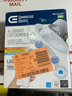 Commercial Electric T42 4” Smart LED Recessed Light 2700-5000K Wink Zigbee
