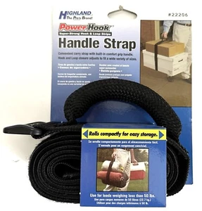 HIGHLAND HANDLE STRAP POWER HOOK SUPER STRONG HOOK & LOOP STRIPS #22206 - Picture 1 of 2