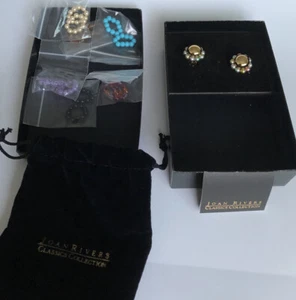 Joan Rivers NEW YORK 7 colors Interchangeable Colors clip On Earrings - Picture 1 of 12