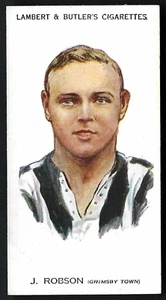 LAMBERT & BUTLER - FOOTBALLERS 1930-1 - #31 J ROBSON, GRIMSBY TOWN - Picture 1 of 2