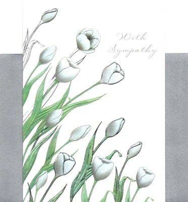 Sympathy Loss Of Your Loved Tulip Tulips Botanical Flower Theme Hallmark Card  - Image 1 of 3