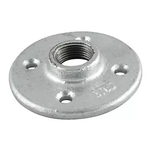 BRIDA DE PISO DE HIERRO MALEABLE GALVANIZADO 1-1/2" tubo de montaje npt - LOTE DE 10 - Imagen 1 de 1