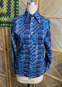 Vintage Top Mid Century Modern Psychedelic Womens Small - Picture 1 of 10