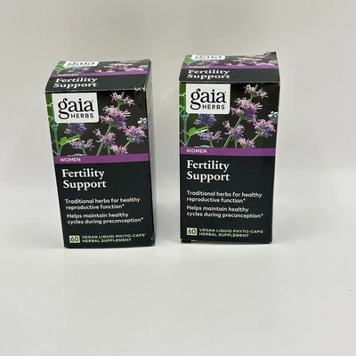 Paquete de 2 suplementos herbales fitocápsulas líquidas Gaia Herbs Fertility Support 60 Foto 1 de 3