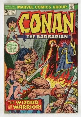 Conan il Barbaro #29 VF- 7,5 ow/pagine bianche Marvel 1973 senza riserva - Immagine 1 di 2