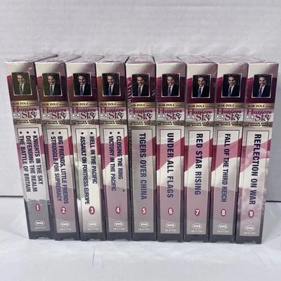 Bob Dole Presents Hunters in the Sky, 9-VHS, Fighter Aces of World War II. New! - Image 1 of 4