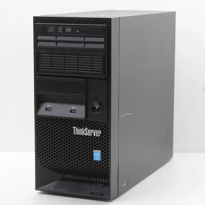 Lenovo ThinkServer TS140 Tower PC Intel Xeon E3 1226 V3 12GB RAM 240GB SSD USB 3 - Image 1 of 4