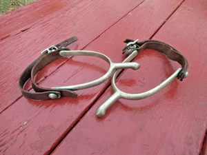 Vintage Paar WWI U.S.A.B. Messing Sporen August Bauermann Pferd Kavallerie - Bild 1 von 11