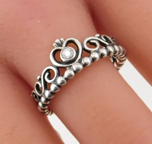 Anillo Corona Tiara Princesa PANDORA Plata de Ley 925 y Circonita Circonita Talla 9 190880CZ - Imagen 1 de 10