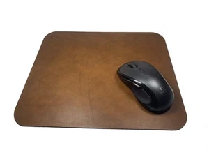 Leder Mauspad Arbeitsmatte rustikal braun Maserung 12 x 10 Zoll Hergestellt in den USA - Bild 1 von 7