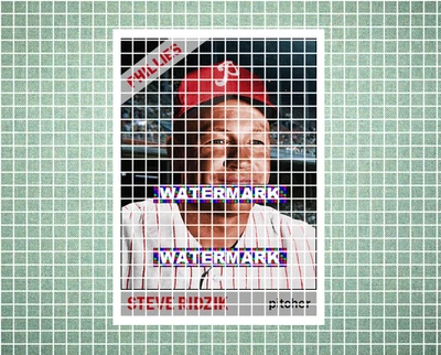 Steve Ridzik Philadelphia Phillies 1966 Style Custom Baseball Art Card - Image 1 of 2