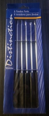 Vintage Trudeau Retro Stainless Steel Color Coded 6 Fondue Forks 2000 - Image 1 of 4