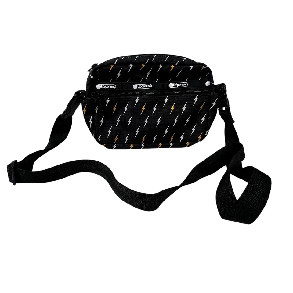 Bandolera/Bolso Cinturón Convertible LeSportsac Negro Rayo Poliéster Cremallera  Foto 1 de 4