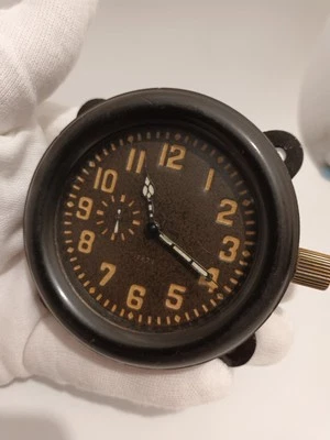 AVRM ZChZ  Tank T-34 & USSR Air Force Helicopter Fighter I-16 Panel Clock, 1955 - Image 1 of 4