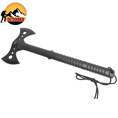 15" TOMAHAWK Tactical Hunting THROWING AXE Double Head BATTLE HATCHET Camping - Image 1 of 2