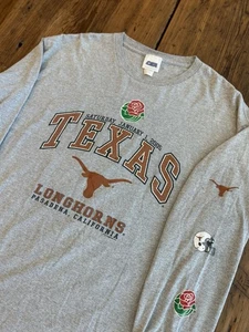Camisa De Colección UT Texas Longhorns LS 2005 Campeones Nacionales Talla XL 2005 Rose Bowl - Imagen 1 de 8
