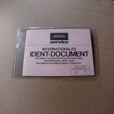 GRUNDIG SUPER COLOR 4632 TV TELEVISORE VINTAGE DOCUMENTO DI GARANZIA IDENTITÀ - Immagine 1 di 4