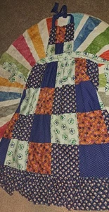 Handmade Patchwork Americana Cottage Core Apron Long Length One Size - Picture 1 of 5