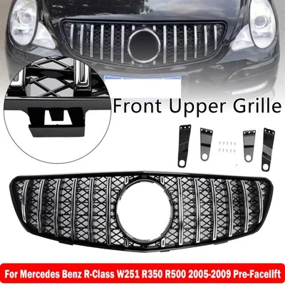 Front Bumper Grille Grill For Mercedes-Benz R-Class W251 R350 R500 2005-2009 Foto 1 de 4