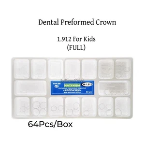 Dental Full Preformed Crown Resin Anterior Temporary Pre-corona 1.912 For Kids - Picture 1 of 10