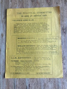 WILLIE BROWN/SOCIETY FOR INDIVIDUAL RIGHTS flyer San Francisco gay rights 1969 - Picture 1 of 2