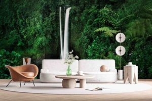3D Nature Waterfull Scenery Self-adhesive Removeable Wallpaper Wall Mural - Picture 1 of 11