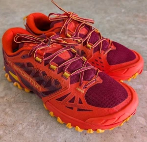 La Sportiva Bushido III Trail Running Shoes Cherry Tomato -Sangria Men's Size 7 - Picture 1 of 11