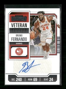 2023-24 Contenders #VTR-BFH Bruno Fernando Veteran Season Ticket Retail Auto - Picture 1 of 2