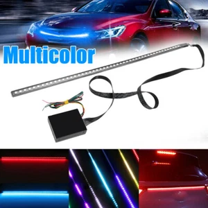 22in RGB 7Color 48 LED Night Rider Scanner Bulbs Bar Car Flash Strobe w/ Remote - Picture 1 of 12
