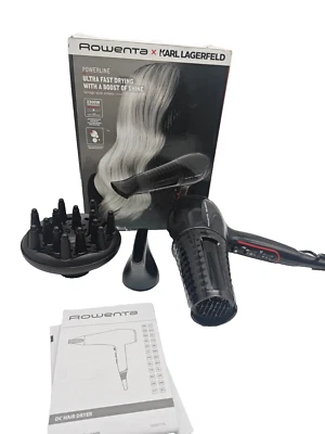 Rowenta x Karl Lagerfeld CV591L Powerline Haartrockner 2100W Ionen Booster Styl - Bild 1 von 4