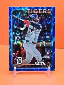 2024 Topps Chrome Colt Keith #2 Blue Ray Wave Refractor #27/150 Detroit Tigers  - Bild 1 von 9