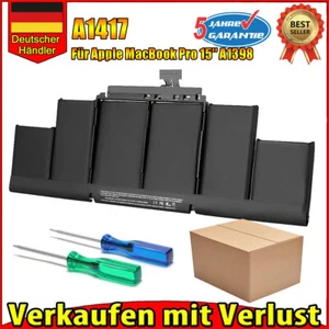 A1417 Apple MacBook Pro 15'' Retina Ersatz akku Mid 2012-2013 95Wh A1398 8400mAh - Afbeelding 1 van 12