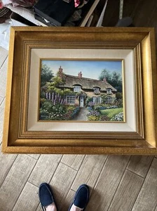 Yorkshire Cottage Barbara Felisky, framed. O/C 9x12,  17x20 - Bild 1 von 8