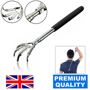 Extendable Back Scratcher Metal Telescopic Eagle Claw Portable Black Massager UK - Picture 1 of 4