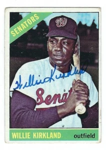 Autographed 1966 Topps #434 WILLIE KIRKLAND Washington Senators card   - COA  - Picture 1 of 1