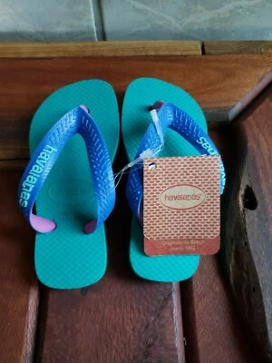 Havaianas -Niños - Sandalias Chanclas -Verde Lago - Talla 9C -NUEVAS SIN ETIQUETA - $17 Foto 1 de 4