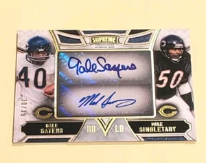 2015 Topps Supreme Gale Sayers Mike Singletary Dual Auto Autograph 30/35 Bears! - Picture 1 of 4