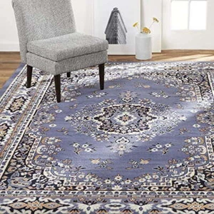 Blue And Brown Area Rug 8x10 Ft Clearance For Living Room Large Modern Under 100 - Picture 1 of 8