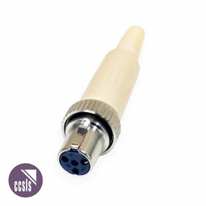 BravoPro TA4F 4-pin Connector with Screw for Mipro Wireless Systems - Beige - Bild 1 von 1
