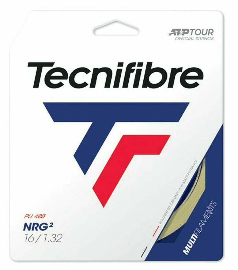 Tecnifibre NRG2 16 Gauge 1.32mm Tennis String NEW Natural