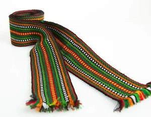 Ukrainian woven Hutsul Belt Brown Green KRAYKA for Vyshyvankast patricks day - Picture 1 of 12