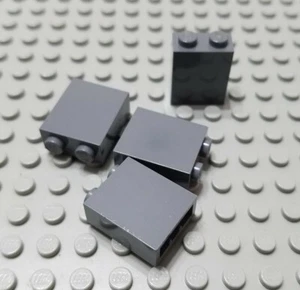 New LEGO Lot of 4 Dark Bluish Gray 1x2x2 Basic Building Bricks - Picture 1 of 1