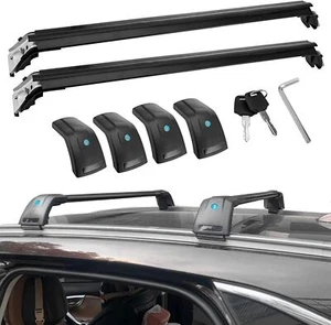 2Pcs Fits For Volvo V40 2013-2019 Lockable Roof Rail Rack Cross Bar Crossbars - Picture 1 of 10