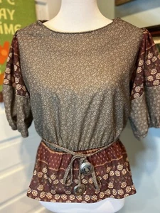 Vintage Bedford Fair Top Size 12 Hippy Boho - Picture 1 of 5