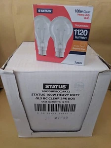 PROPER LIGHTBULBS  2 X 100 WATT 240v B22 BAYONET CLEAR LIGHTBULBS  FREE POSTAGE - Picture 1 of 1